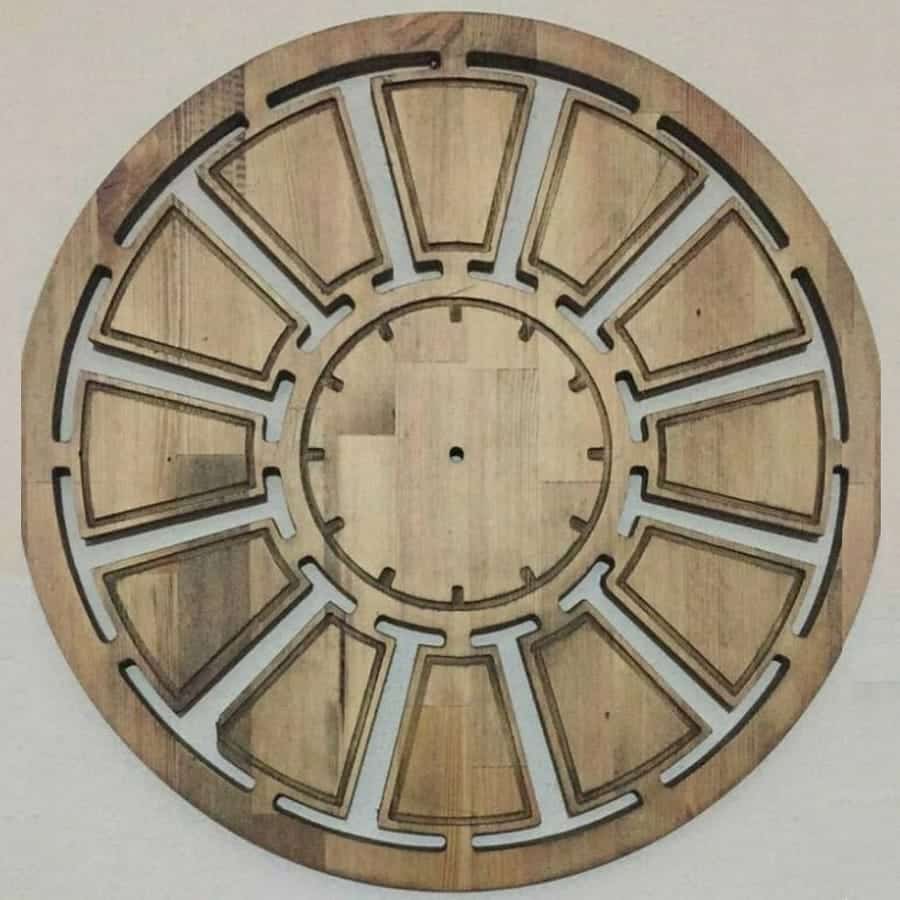 Laser Cut Wooden Round Clock Template Laser Cut File