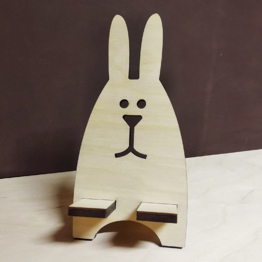 Bunny Wooden Phone Holder Stand Laser Cut File