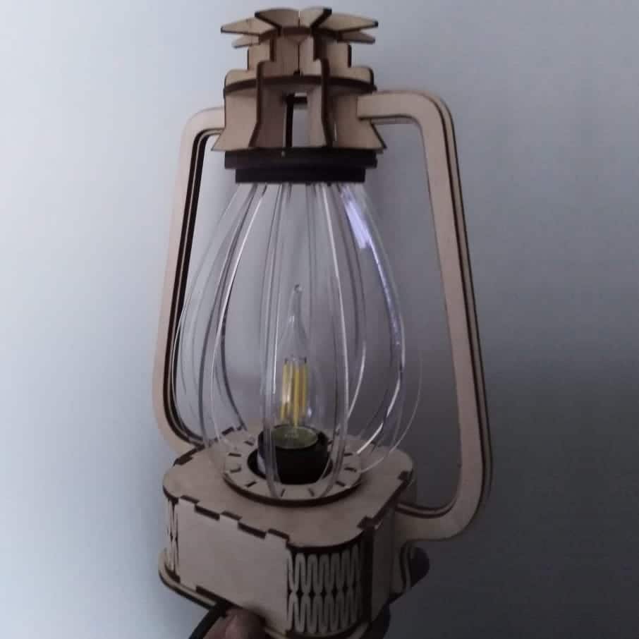 Wooden Lamplight Classic Oil Lamp Laser Cut File
