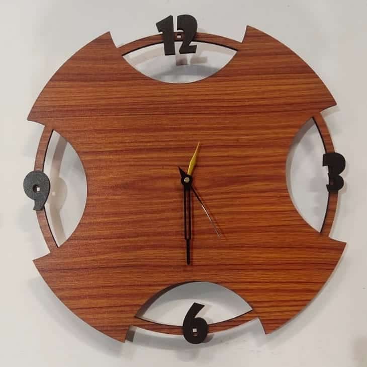 Unique and Creative Concept Analog Wall Clock Laser Cut File