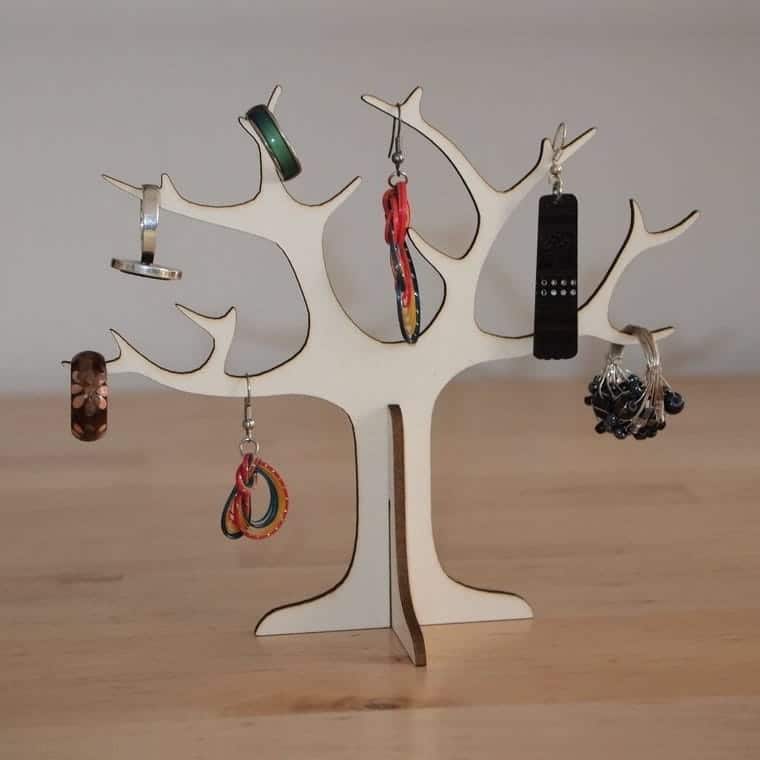 Ring Holder Tree Jewelry Organizer Stand Laser Cut DXF File