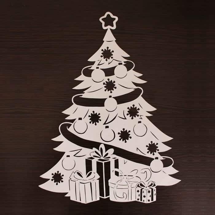 Christmas Tree Cutting Dies Stencils Scrapbooking Embossing Album Card Laser Cut DXF File