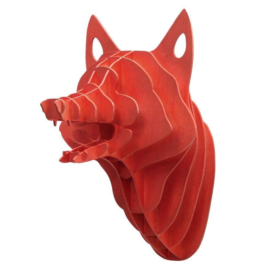 Fox Head 3D Wooden Puzzle for Wall Decoration Laser Cut DXF File