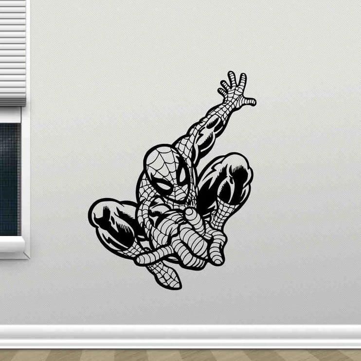 Spiderman Wall Decal Vinyl Sticker for Kids Room Laser Cut File