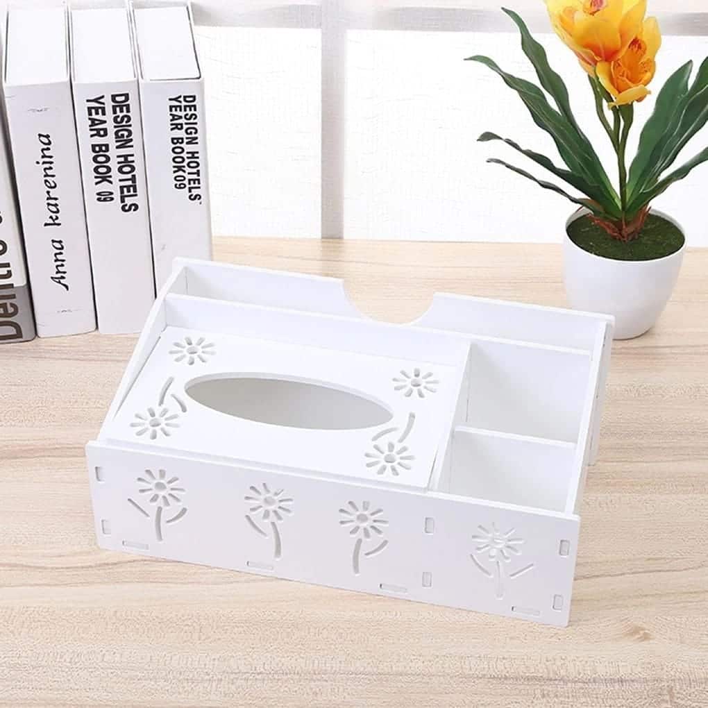 Desk Organizer for Small Things and Paper Napkins Laser Cut File