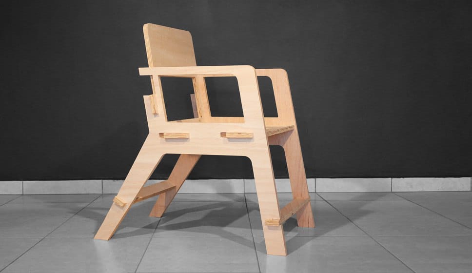 Laser Cut Wood Kuka Chair