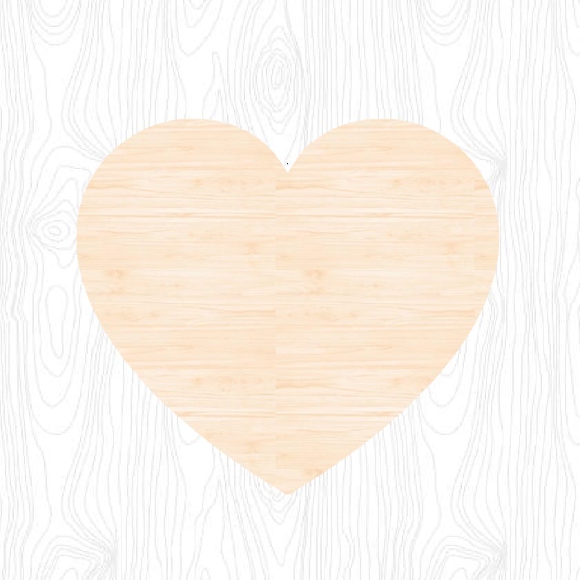 Heart Wooden Cutout Laser Cut DXF File