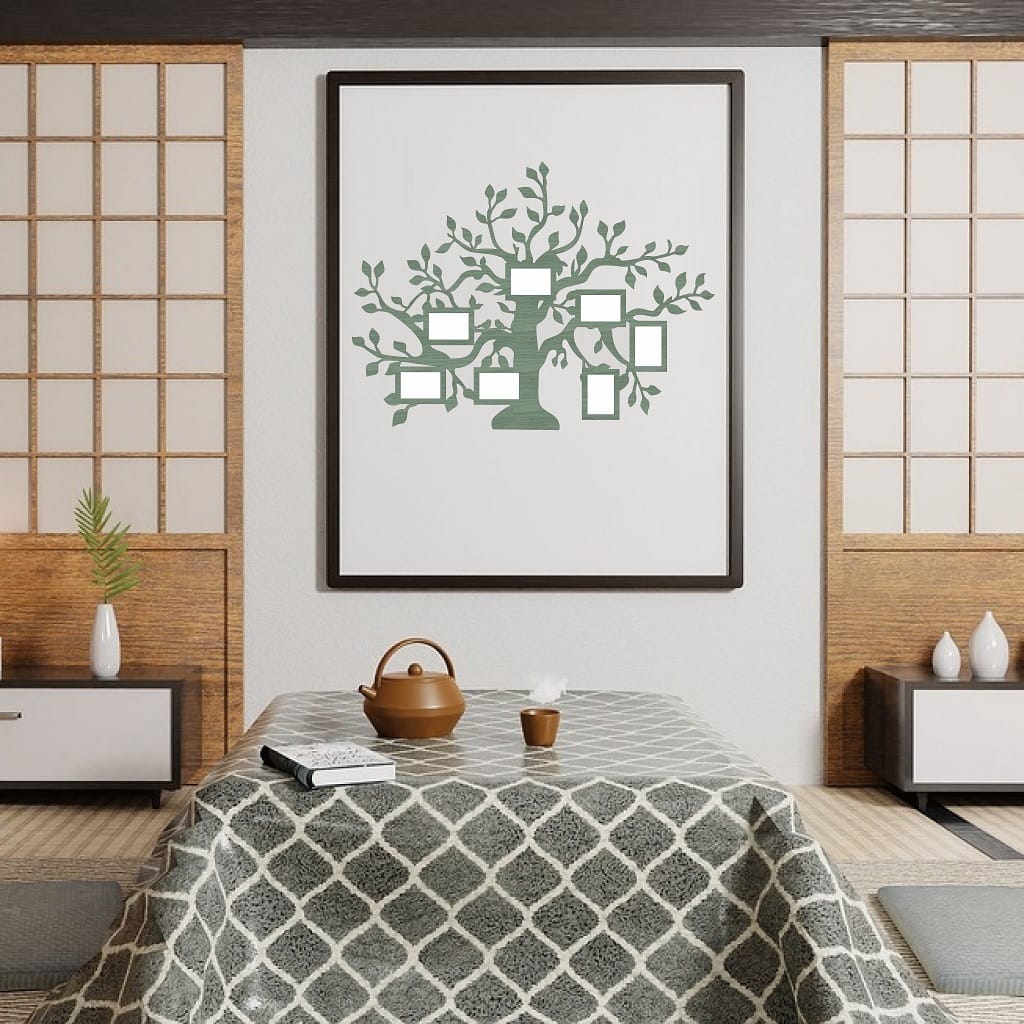 Family Tree Photo Frame Wall Decoration Laser Cut File