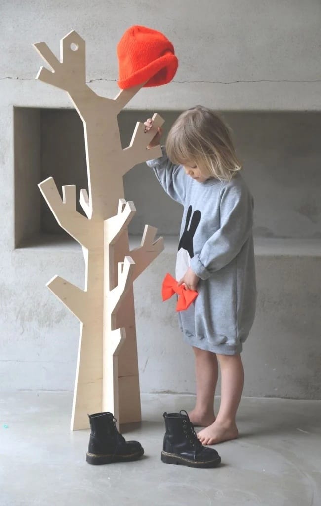 Tree Coat Stand for Kids Laser Cut File