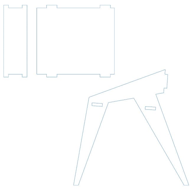 Modern Wood Dining Chair Plan Laser Cut DXF File