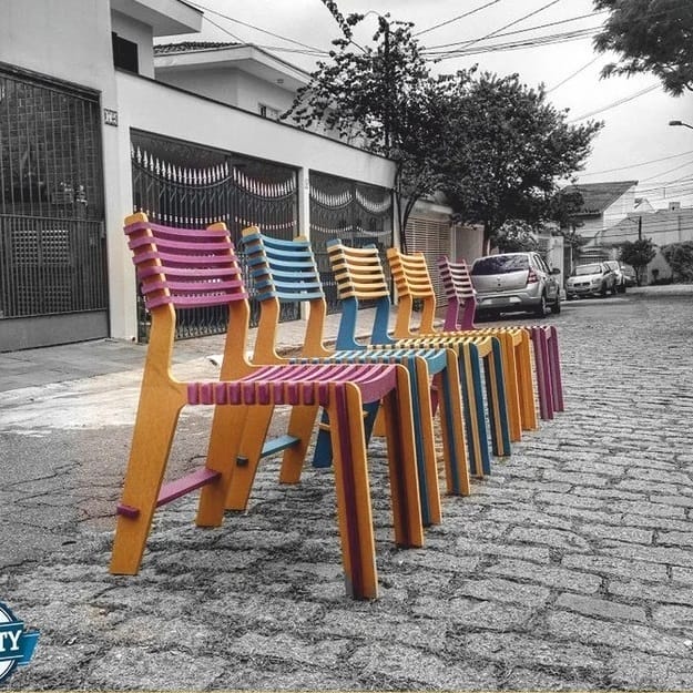 Wooden Valovi Chair Layout Laser Cut DXF File