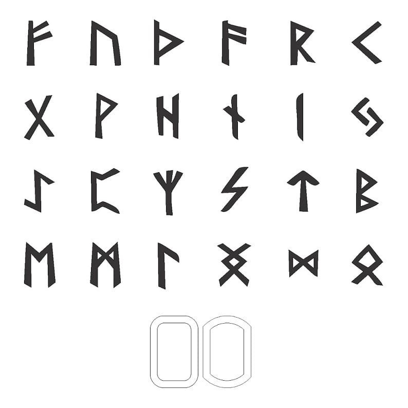 Wooden Runes Kit Template Laser Cut File