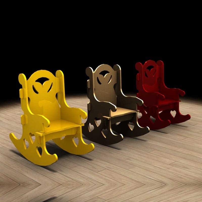 Rocking Chair for Kids Laser Cut File