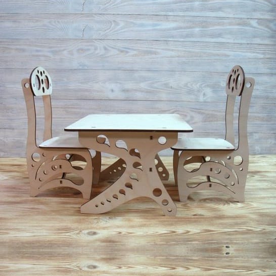 Toddler Table and Chair Set Laser Cut File