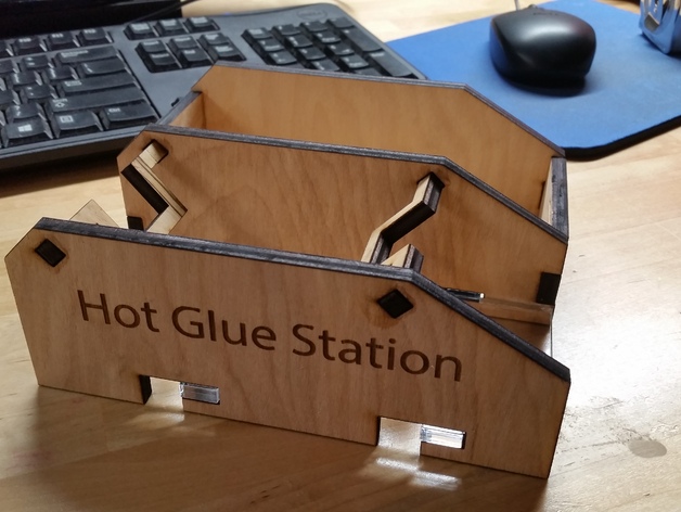 Glue Gun Holder Holder Stand Laser Cut File