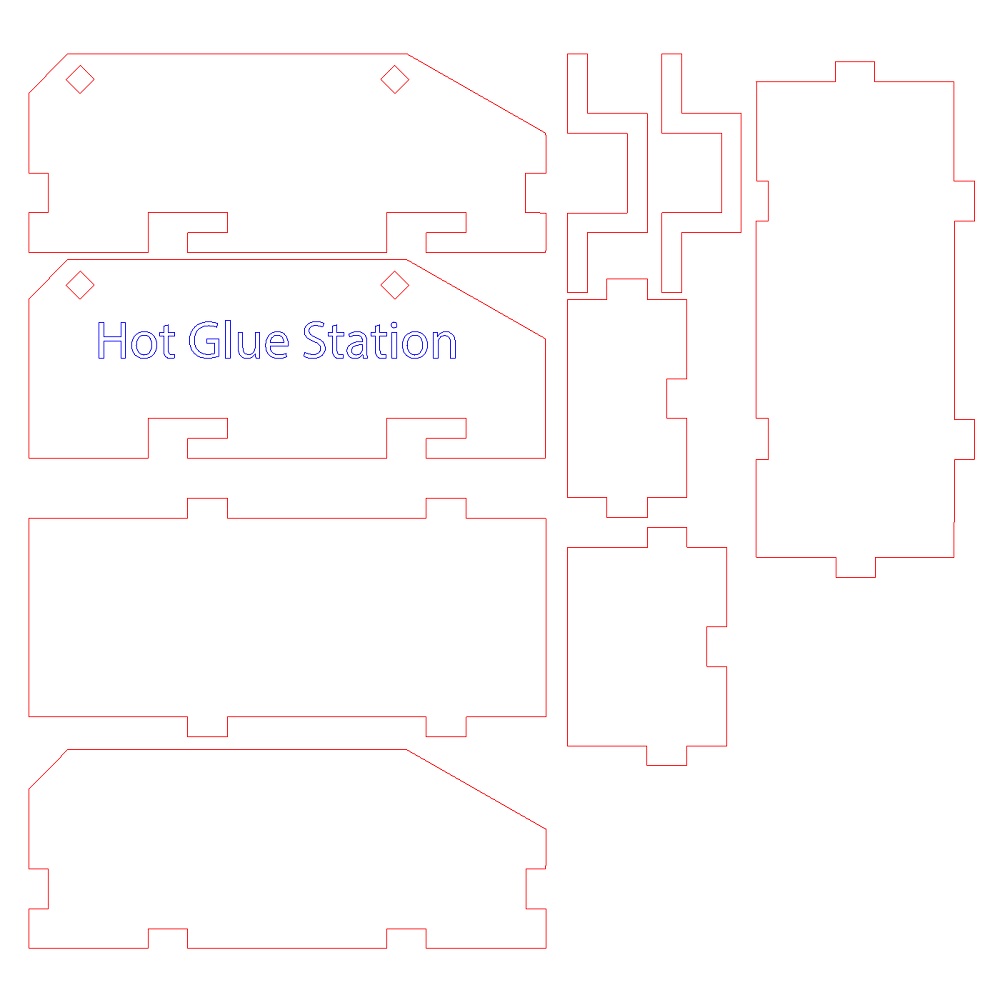 Glue Gun Holder Holder Stand Laser Cut File