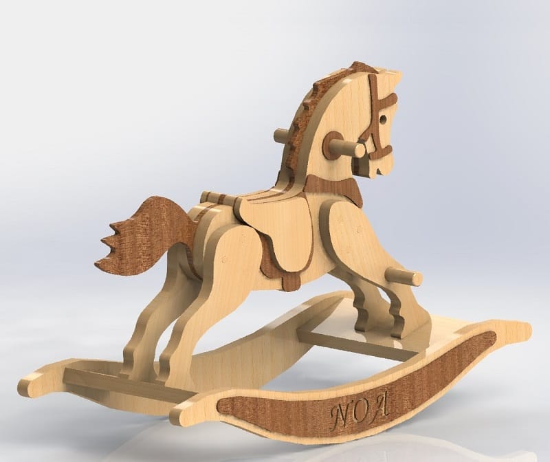 Plywood Rocking Horse Laser Cut File