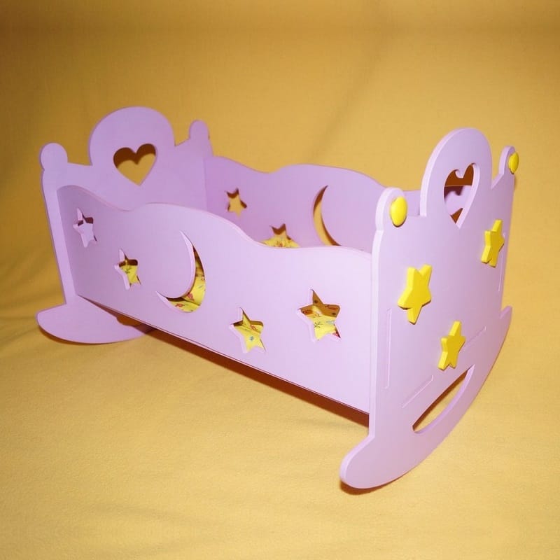 Baby Bed Rocking Cot Laser Cut File