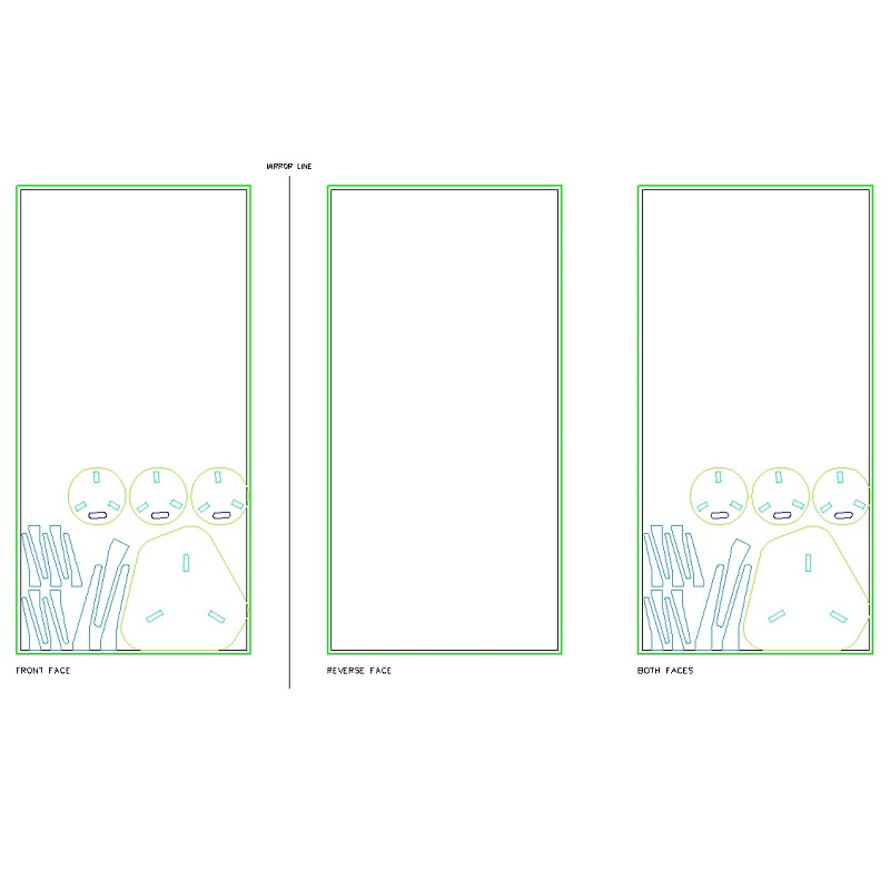 Cafe Table Set Template Laser Cut File