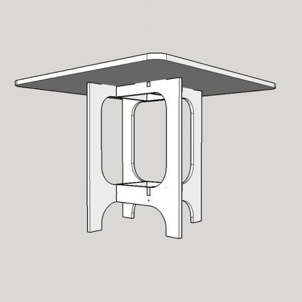 Bauhaus Style Stool Laser Cut File