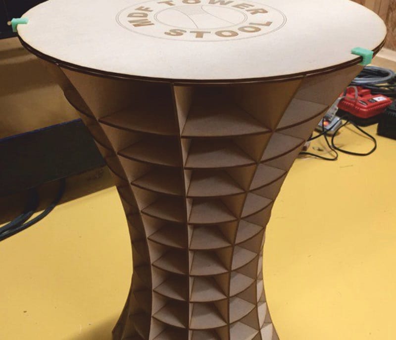 Parametric Tower Stool Laser Cut File