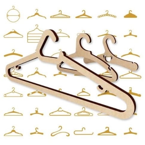 Classy Collection of Clothes Hangers Laser Cut File