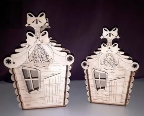 Christmas Candy House Laser Cut File