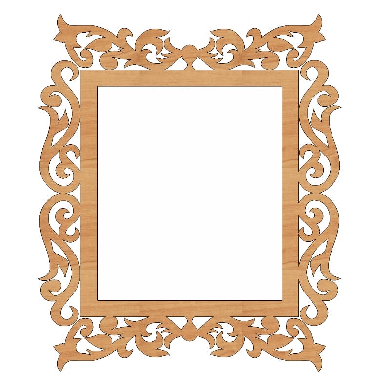 Carved Mirror Frame Laser Cut File