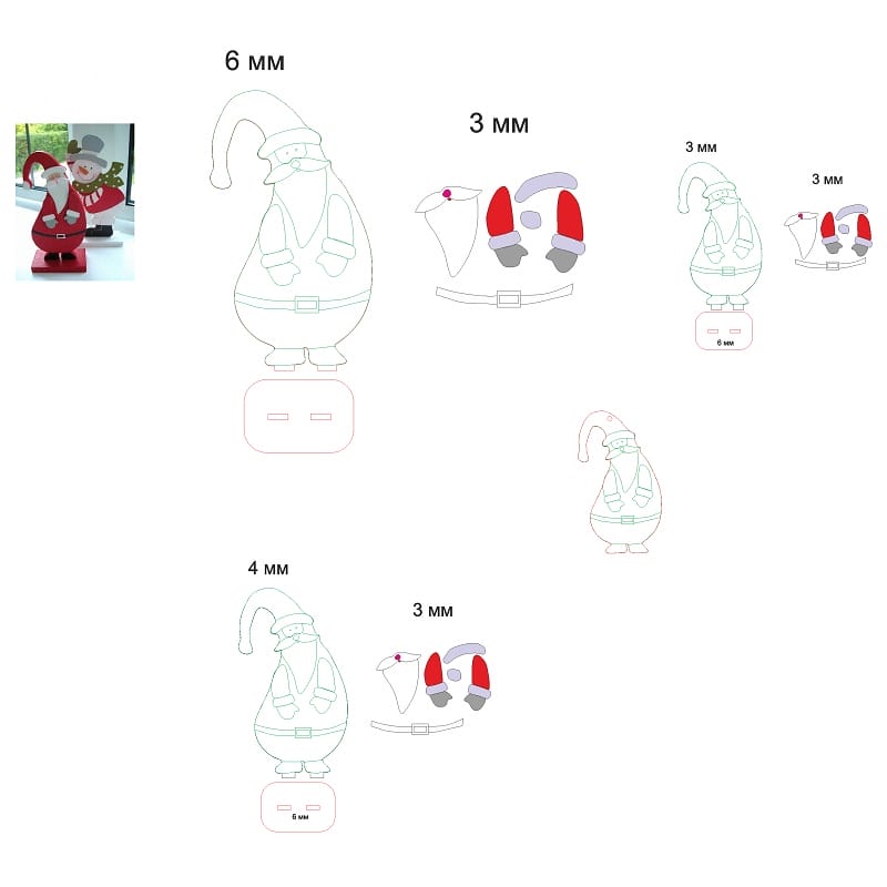 Gnome and Hare Christmas Decoration Laser Cut CDR File Free Download ...