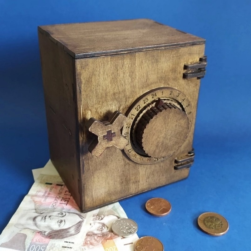 Wooden Safe for Money Laser Cut File