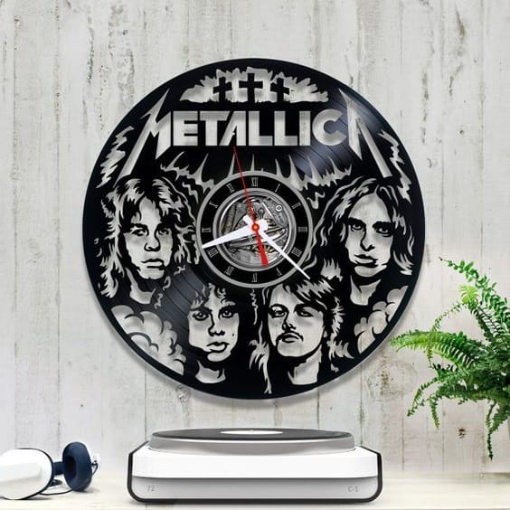 Metallica Band Vinyl Wall Clock Laser Cut File