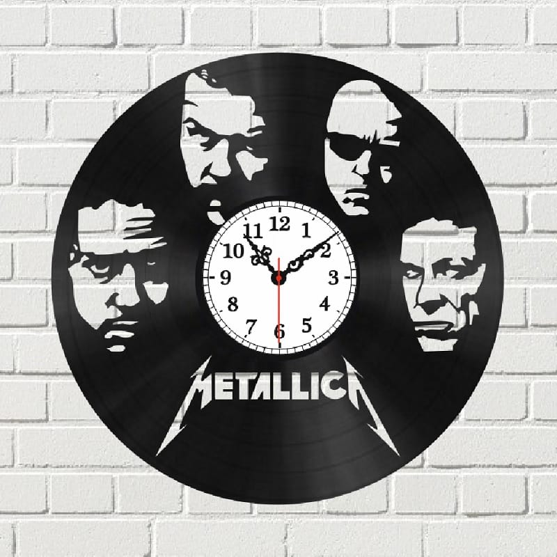 Metallica Vinyl Record Wall Clock Laser Cut File