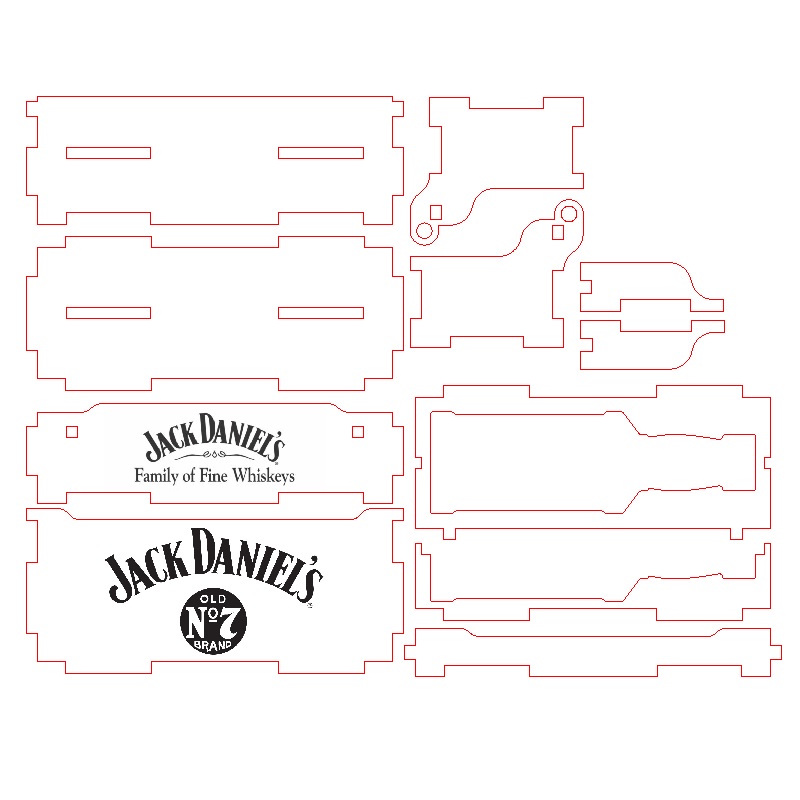 Jack Daniels Gift Box Laser Cut File