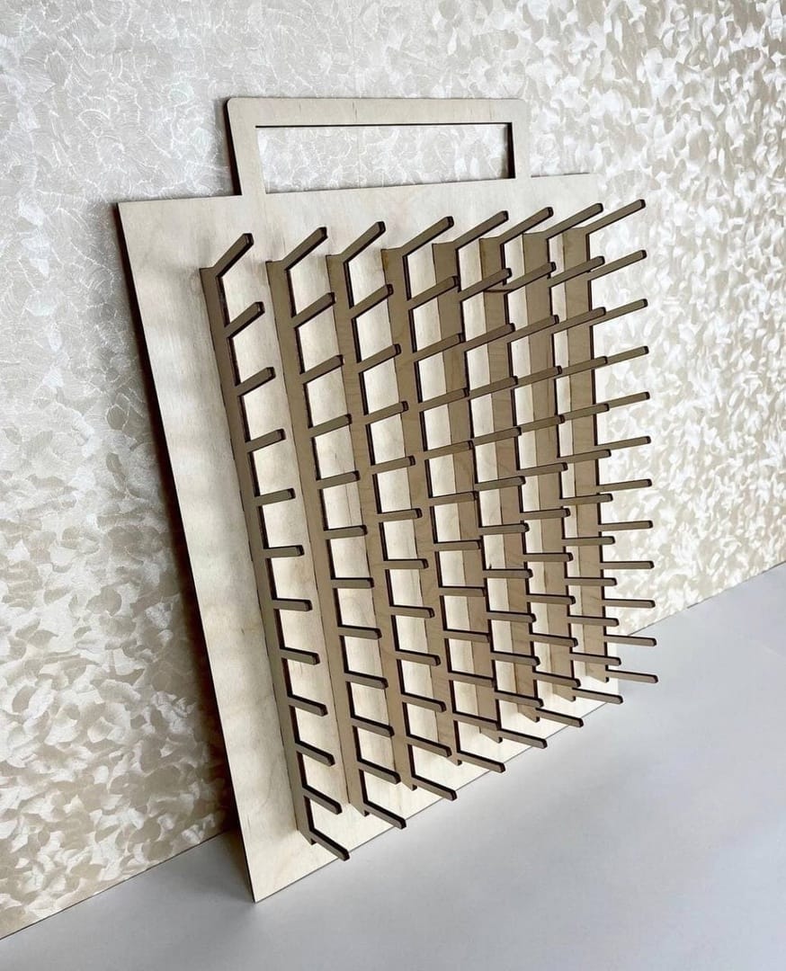 Wall Mounted Sewing Thread Rack Laser Cut File