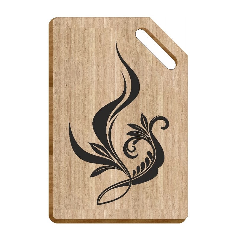 Kitchen Cutting Board with Engraving Designs Laser Cut File