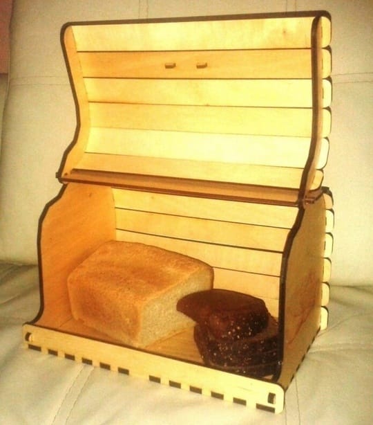 Wooden Bread Storage Box Laser Cut File
