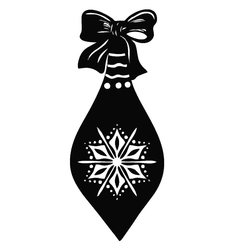 Xmas Teardrop Bauble Laser Cut File