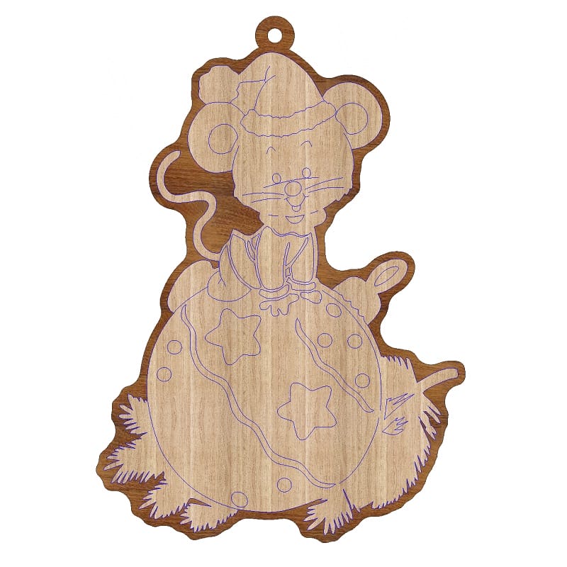 Christmas Cat Ball Bauble Laser Cut File