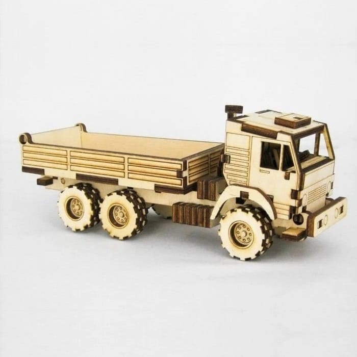 Dump Truck Wood Model Kit Laser Cut File