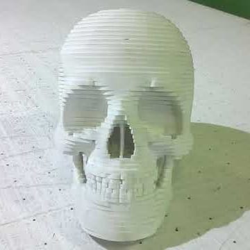 Human Skull 3D Wooden Puzzle Laser Cut File