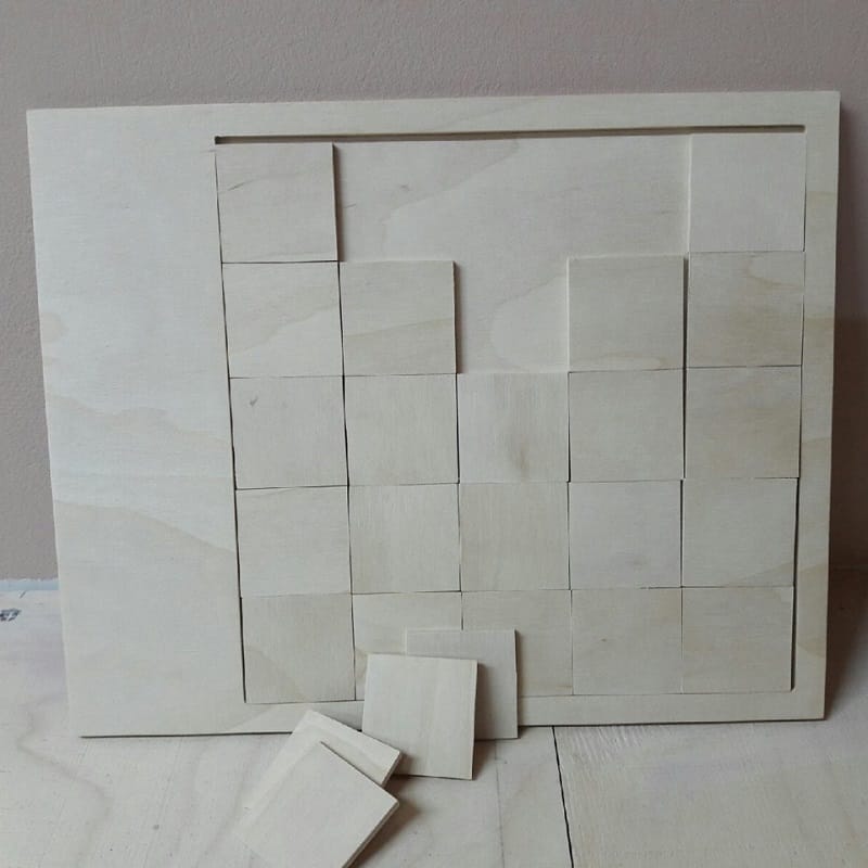 Square Block Puzzle Board Laser Cut File