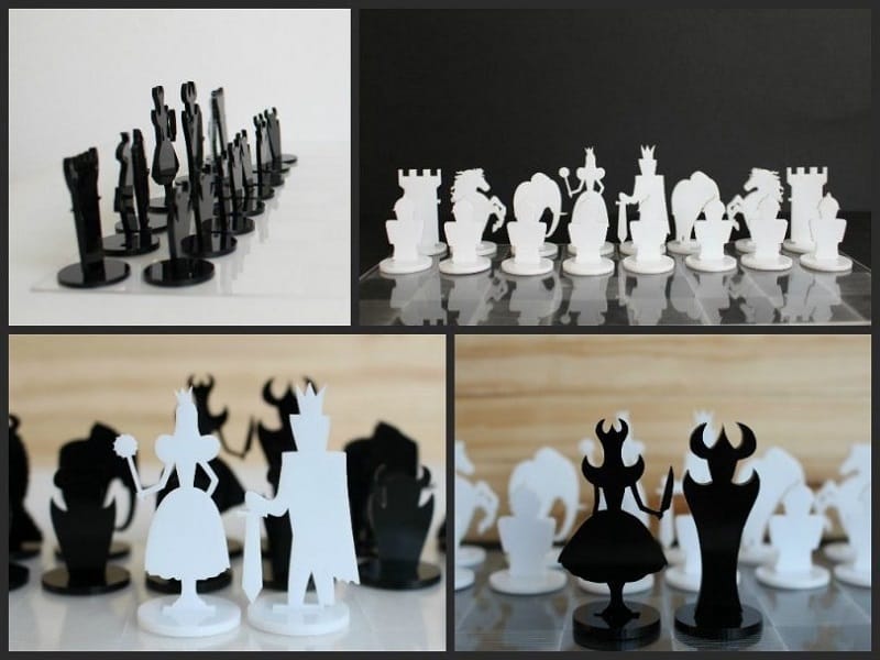 Wooden Chess Pieces Laser Cut File