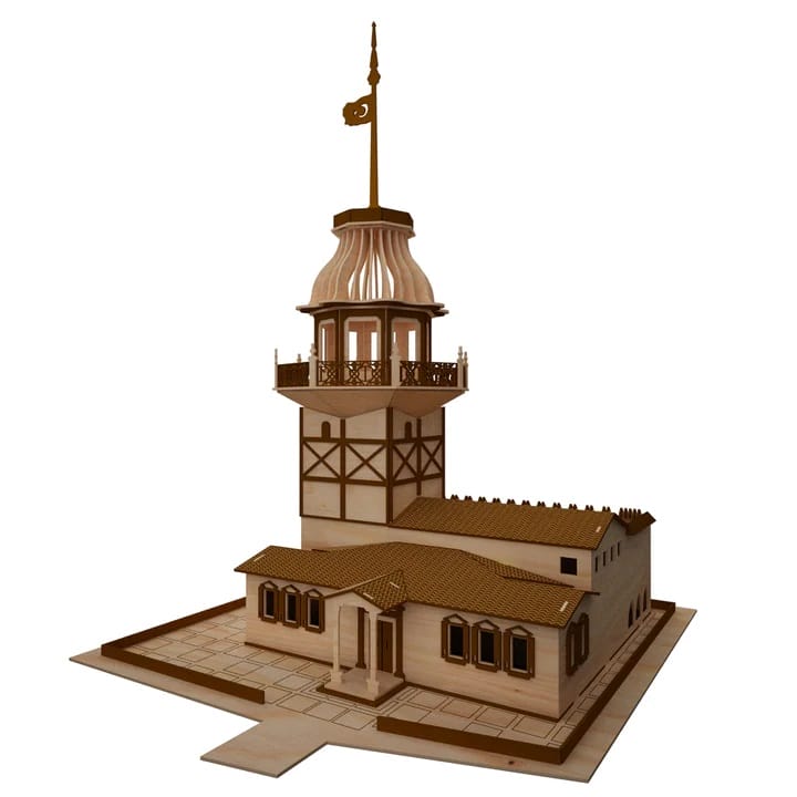 Maiden Tower 3D Wooden Model Laser Cut File