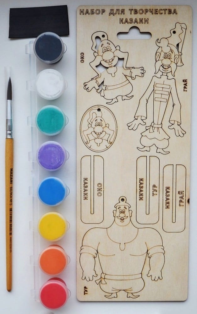 Wooden Figurine Toys for Coloring Laser Cut File