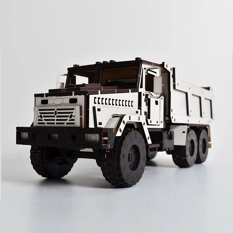 KrAZ Dump Truck 3D Wooden Model Laser Cut File
