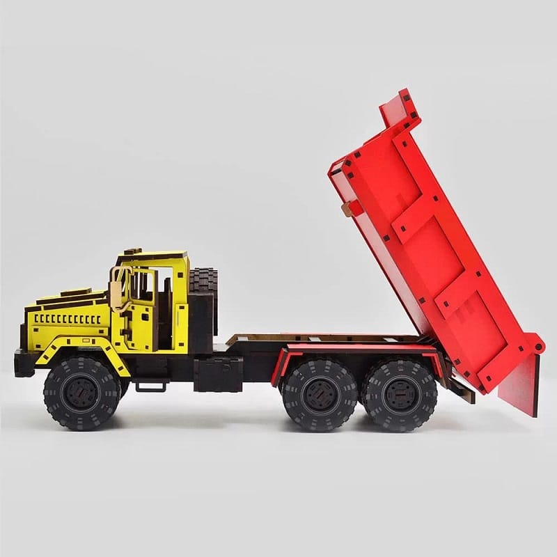 KrAZ Dump Truck 3D Wooden Model Laser Cut File