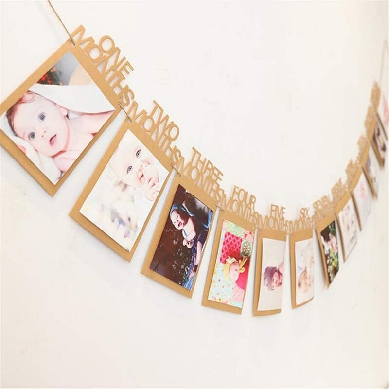 12 Month Baby Photo Frame Laser Cut File