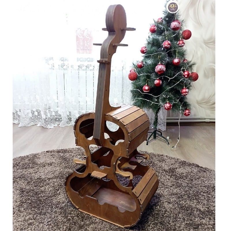 Plywood Cello Violin Minibar Laser Cut File