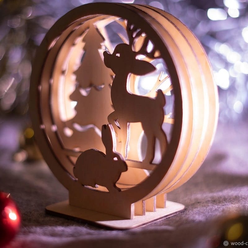 Multilayer Christmas Crystal Ball Laser Cut File