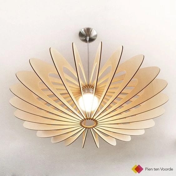 Plywood Ceiling Light Shade Laser Cut File